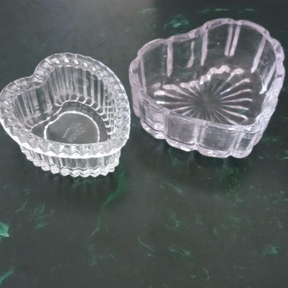 Vintage Home Interiors Glass Heart Shaped Trinket - Picture 2 of 6